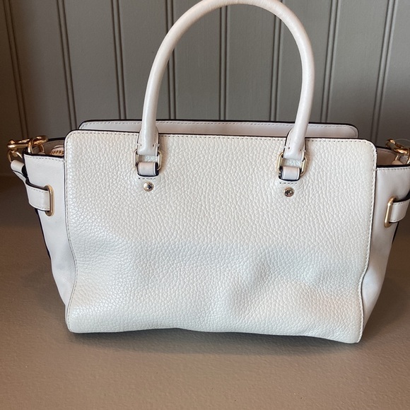 COACH Blake White Pebbled Leather Satchel Crossbody NEW! - Picture 5 of 9